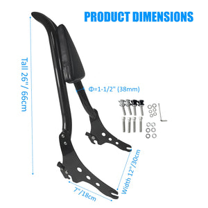 Sissy-bar dossier passager et porte-bagages pour Harley-Davidson Sport Glide et Low Rider FXLR/FXLRS/FXLRST - vue 3