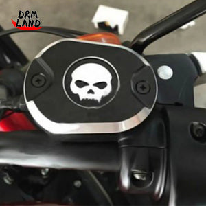 Couvercle de maître-cylindre avant tête de mort pour Harley Sportster - vue 1