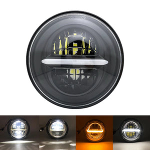 Phare LED noir 5,75 pouces avec feu de jour 40W pour Harley Sportster 883 et XL883 - vue 22