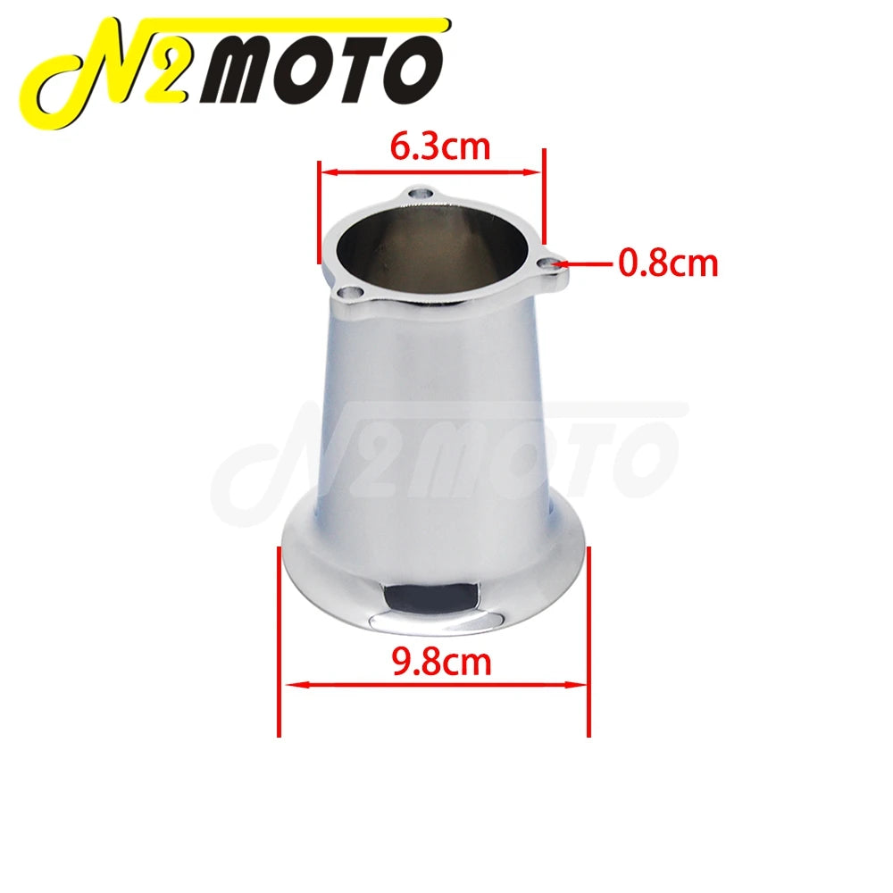 Cornet d'admission en aluminium pour carburateur de moto - vue 2