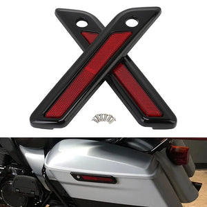 Caches de charnière extérieurs avec réflecteur pour sacoche Harley Touring 2014-2023 - vue 12