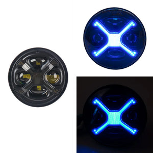 Phare LED style X 5,75 pouces avec feu de jour ambre pour moto rétro Harley Sportster et Scout - vue 11
