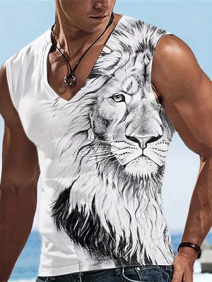 Débardeur homme aigle col V - vue de côté