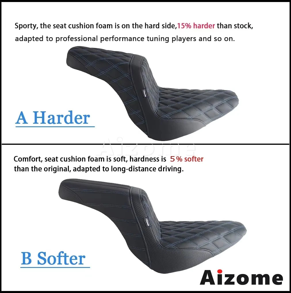 Selle biplace en mousse polyuréthane pour Harley-Davidson Softail Low Rider S/ST