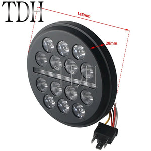 Phare LED 5,75 pouces et barre LED pour Harley Dyna - vue 4