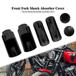 Kit de Caches de Fourche Avant (Haut/Bas) Aluminium - Harley-Davidson Softail Street Bob, Low Rider 2018-2022 (Non Compatible Low Rider S/ST) – photo 1/6