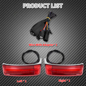 Feux LED de sacoche arrière (position/stop/clignotant) pour Harley-Davidson Touring, Road King, Electra Glide, Street Glide, Road Glide FLTRX 1997 et plus – photo 6/10