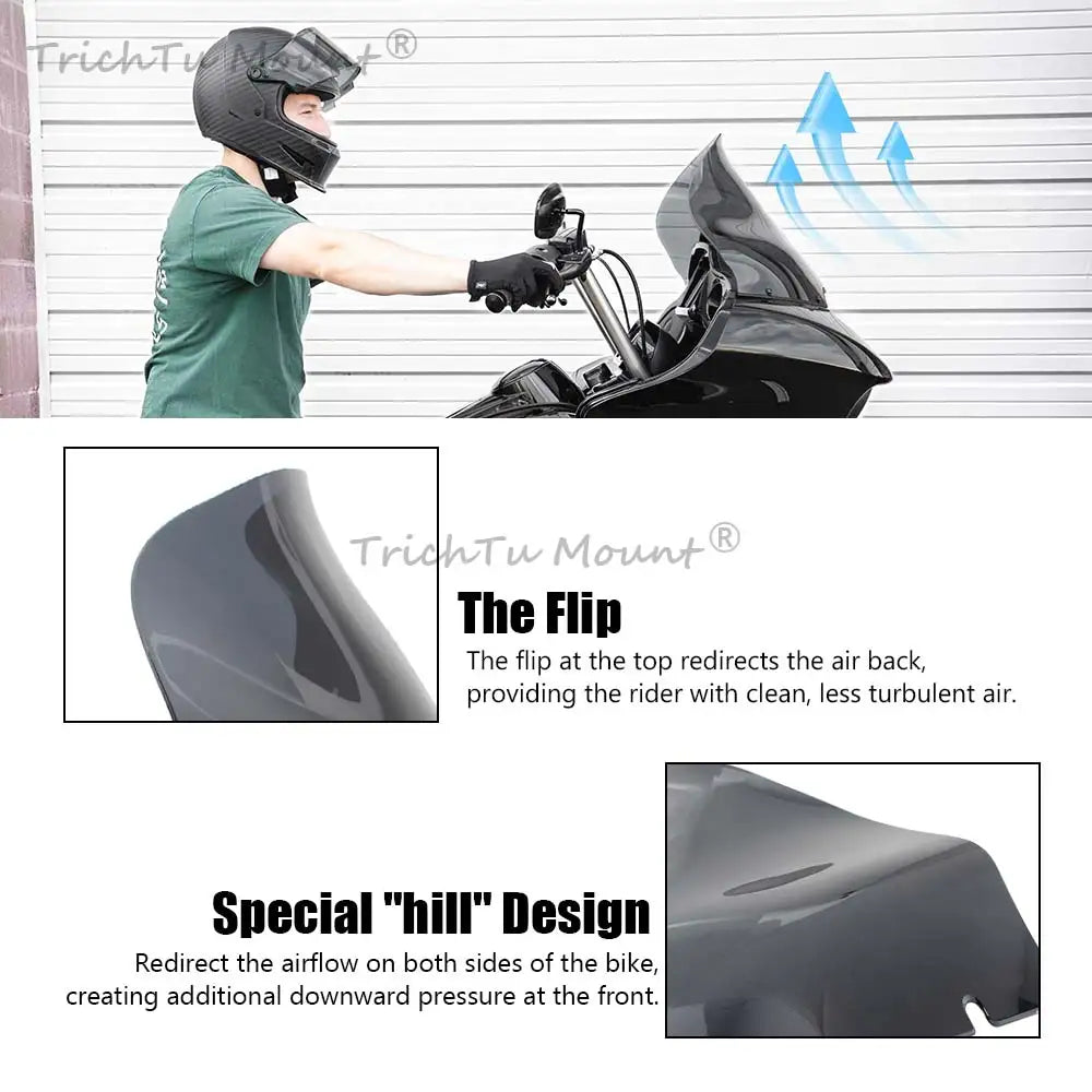 Pare-brise 13 pouces fumé pour Harley-Davidson Road Glide
