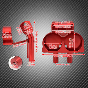 Support de Guidon Rouge avec Fixation Instruments - Harley-Davidson Touring Road Glide 2015-2023 – photo 6/8