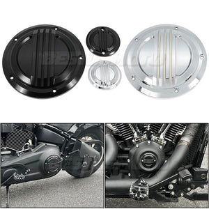 Derby cover à rainures pour Harley Softail 2018+ - vue 1