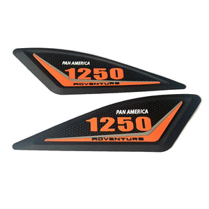 Sticker de protection 3D en caoutchouc orange pour réservoir de Harley Pan America 1250 - vue 6