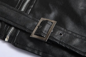 Blouson en cuir PU coupe slim - vue - vue 5