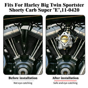 Carburateur Super E style Shorty en aluminium pour Harley-Davidson - vue 2