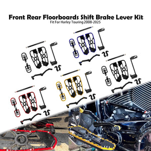 Kit de repose-pieds et levier de vitesse coloré pour Harley-Davidson Touring - vue 1