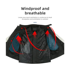 Blouson moto en mesh respirant noir - vue de face - vue 3