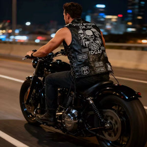 Gilet sans manches style biker - vue - vue 5