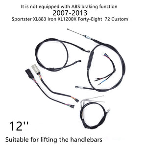 Kit de durite d'embrayage et de frein d'extension 10-18 pouces pour Harley-Davidson Sportster XL883, Iron XL1200, Forty Eight, 72V 2007-2024 – photo 14/20