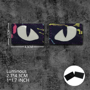 Écusson tactique phosphorescent yeux de chat - vue 48