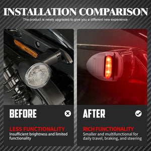 Feu Arrière LED Chromé (Stop, Clignotant, Position) 12V - Harley-Davidson Sportster Nightster 975 2021-2023 – photo 4/8