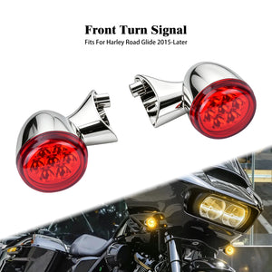 Clignotant avant LED chromé pour Harley-Davidson Touring Road Glide - vue 9