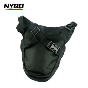 Sac de cuisse moto noir - vue de face - vue 2