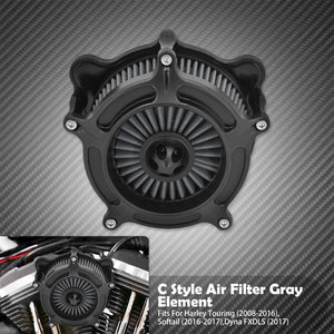 Kit de filtre à air gris CNC complet pour Harley-Davidson Sportster, Touring, Dyna, Softail – photo 10/10