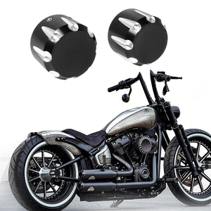 Caches d'écrou d'axe avant pour Harley Touring et Dyna - vue 1