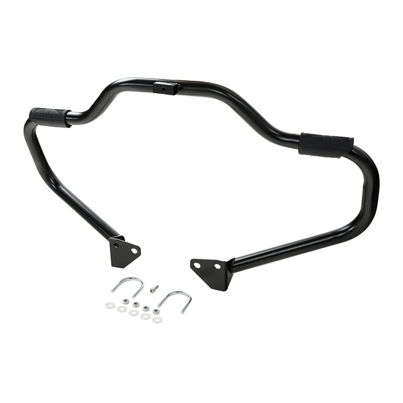 Barre de protection moteur noire sur Harley Dyna - vue 2