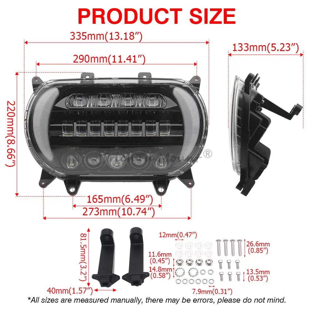 Phare LED avec clignotants intégrés pour Harley Road Glide - vue 2