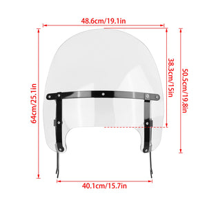 Pare-brise double bulle chromé pour Harley Softail Fat Boy - vue 6