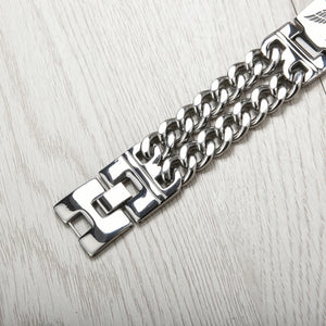 Bracelet chaîne acier inoxydable style biker - vue produit - vue 5
