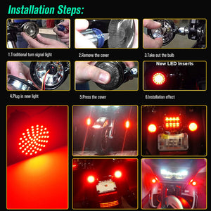 Inserts LED de clignotants pour Harley Touring Softail Dyna - vue 6