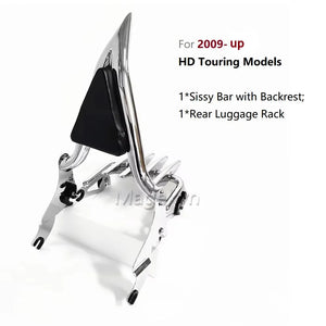Sissy-bar dossier passager avec porte-bagages pour Harley-Davidson Touring Road King, Street Glide et Electra Glide - vue 10
