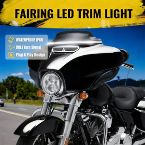 Garniture LED de contour de pare-brise avec feux de jour pour Harley Touring - vue 4