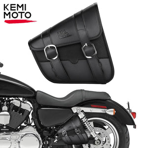 Sacoche de bras oscillant noire pour Harley Sportster Iron 883 - vue 1