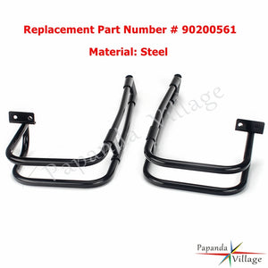 Arceau chromé double rail de protection de sacoche Harley - vue 2