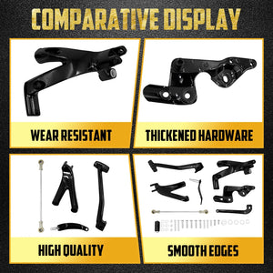 Kit repose-pieds pour commandes avancées en aluminium billette et acier, finition noire pour Harley-Davidson Softail Street Bob, Low Rider FXBB 2018-2025 – photo 4/7