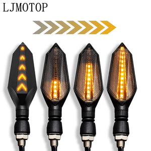 Clignotants LED à défilement séquentiel pour moto, feux de position ambrés - vue 1