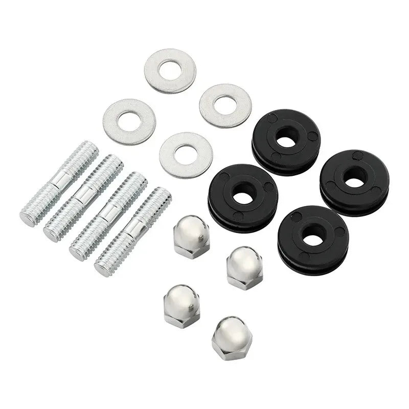 Kit de fixation chrome pour pare-brise de Harley-Davidson Road King - vue 2