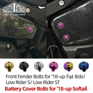 Boulons de Fourche Avant / Cache-Batterie en Titane - Harley-Davidson Softail M8 2018 et plus récent – photo 1/18