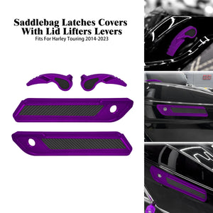 Kit de leviers et caches de verrous de sacoches cavalières en aluminium pour Harley Touring 2014-2025 - vue 7