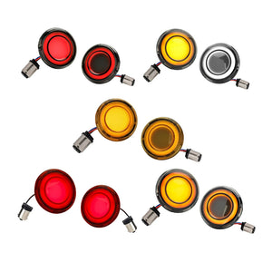Inserts de clignotants LED à halo pour Harley Touring Softail Dyna - vue 1