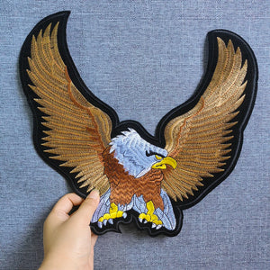 Écusson brodé aigle punk biker à repasser sur jean ou veste - vue 1