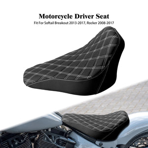 Selle solo conducteur profil bas façon cuir pour Harley-Davidson Softail - vue 9
