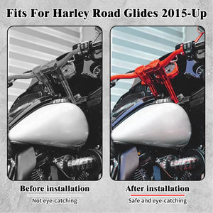 Support de Guidon Rouge avec Fixation Instruments - Harley-Davidson Touring Road Glide 2015-2023 – photo 4/8