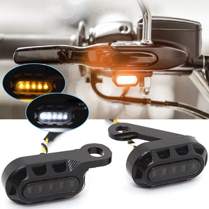 Mini clignotants LED noirs pour Harley Sportster - vue 1