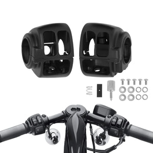 Cache de commodo en aluminium noir pour guidon Harley-Davidson - vue 7