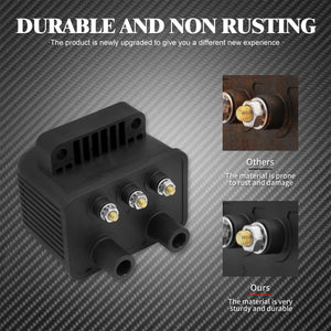 Bobine d'Allumage Simple Étincelle 3 Ohms 12V - Harley-Davidson Touring, Softail, Dyna, Sportster 1984-2003 – photo 4/7