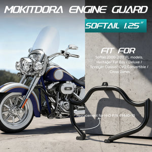 Barre de Protection Moteur "Meathook" 1.25" (Crash Bar) - Harley-Davidson Softail FL 2000-2017 – photo 2/7