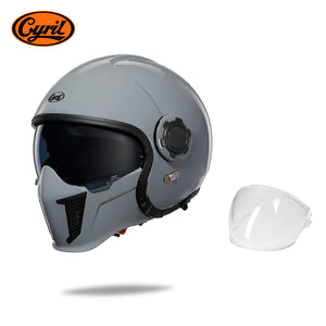 Casque moto modulable rétro, mentonnière relevée - vue 23